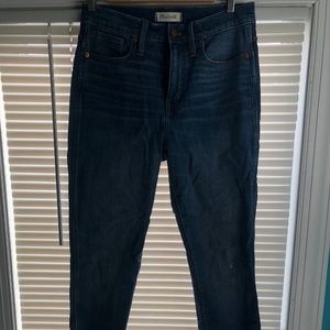 10" high-waist raw hem madewell jeans